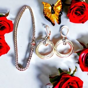 Exquisite vintage sterling silver jewelry set and butterfly pendant